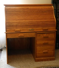Winners Only Scroll Top Oak Desk