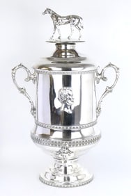 Large Antique Samovar with Horse Handle