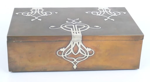 Art Nouveau Sterling on Bronze Humidor