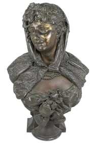 Large Spelter Bust