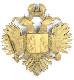 Wooden Austrian Empire Coat of Arms