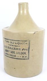 Antique Stoneware Whiskey Jug From Kentucky