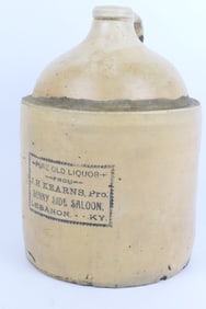 Antique Stoneware Whiskey Jug From Kentucky