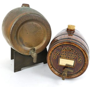 Two Bourbon Barrel Decanters