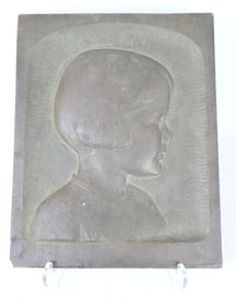 Plaster Wall Relief Portrait