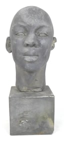 Concrete African Male Bust