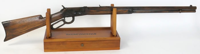 Realistic Carved Wooden Rifle and Winchester Cleaning Station