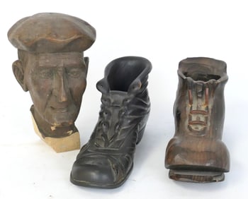 Three Pieces of Wooden Folk Art