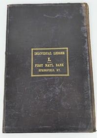 Antique First National Bank Ledger