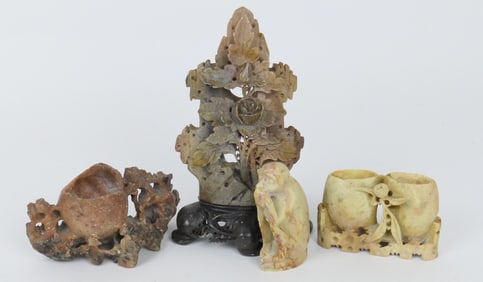 Four Soapstone Carvings