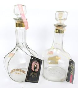 Two Jack Daniels Decanters