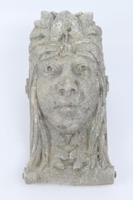 Concrete Corbel of a Young Woman Bust