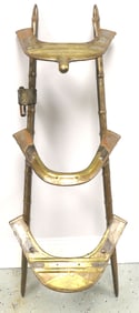 Antique Brass and Wood Camel Saddle