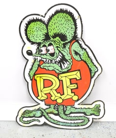 Metal Rat Fink Sign