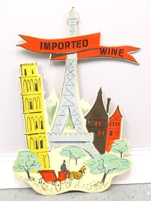 European Themed Wine Sign