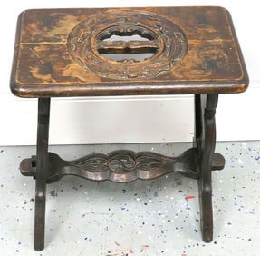 Intricately Carved Stool