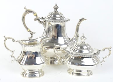 Sterling Gorham Three Piece Tea Set