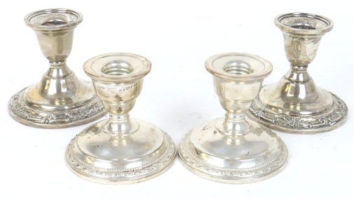 Two Pair Weighted Sterling Candlesticks