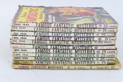 Eleven "Famous Fantastic Mysteries" Pulp Magazines