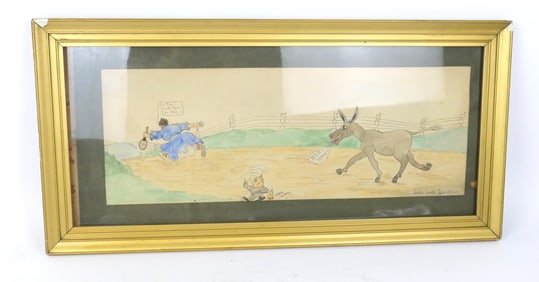 1908 Hand Drawn Cartoon By Davidson