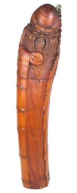 Carved Coconut Tree Chinese Figure