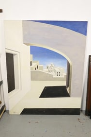 Very Large Original Oil on Canvas "Panorama" by Schlesinger