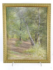 Oil on Board Forest Scene
