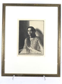 Framed Etching of Una