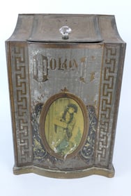 Antique Decorative Metal Store Tin