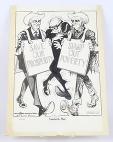 1964 Original Political Cartoon by Hugh Haynie