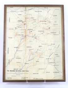 1895 Map of The Indiana Natural Gas Field