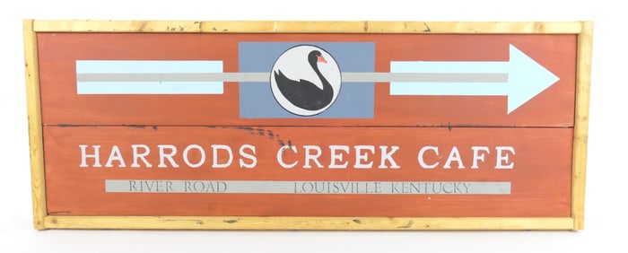 "Harrods Creek Cafe" Painted Sign