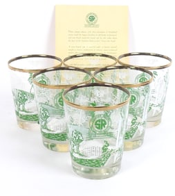 Six Southern Railway Glasses