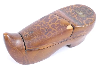 Wooden Clog Snuff Box