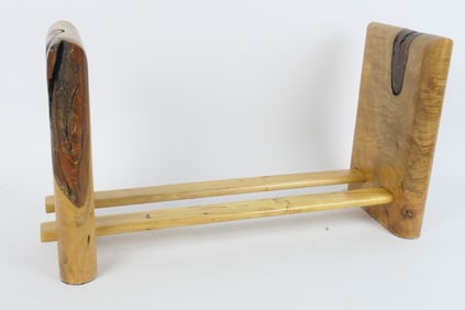 Burled Wood Book Shelf