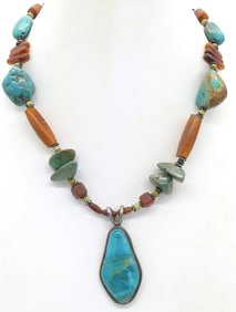Barse Turquoise Beaded Necklace