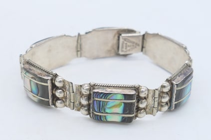 Sterling and Abalone Bracelet