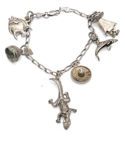 Mexican Sterling Charm Bracelet