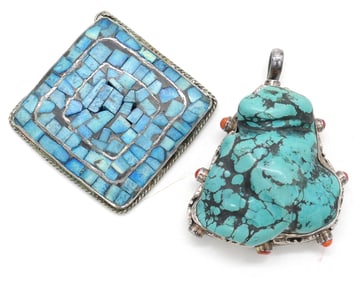 Two Sterling Pendants