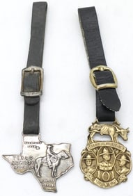 Two Watch Fobs with Leather Straps