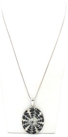 Charles Albert Sterling and Shell Pendant
