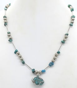 Sterling and Turquoise Necklace