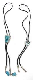 Two Turquoise Bolo Ties