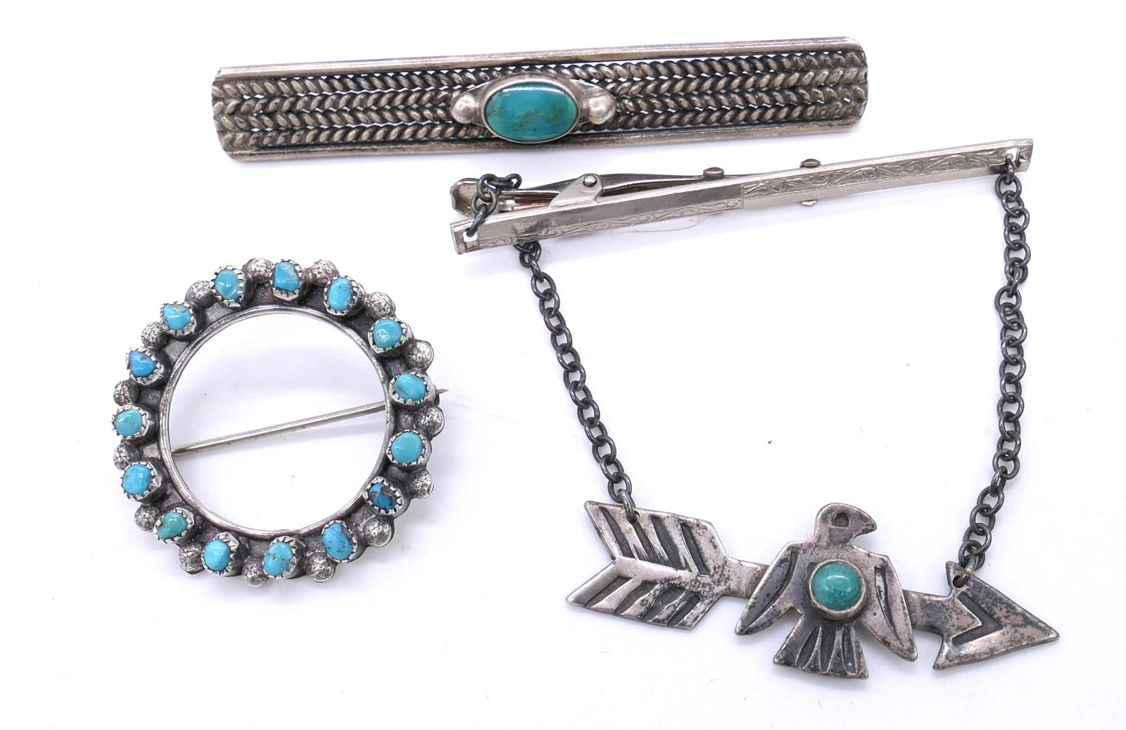 Three Southwestern Style Sterling Pins (1 of 3)