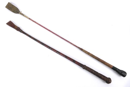 Two Vintage Riding Crops