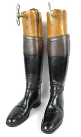 Two Tone Leather Riding Boots