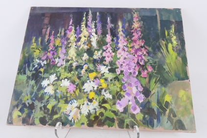Acrylic on Stretched Canvas Floral Study