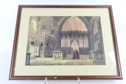 Watercolor of The Tombs of the Cathedral