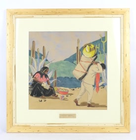 Original Watercolor of Mexican Couple