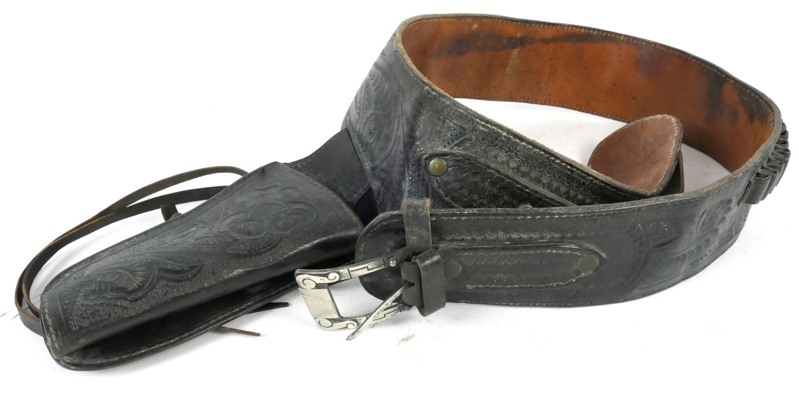 Black Tooled Leather Holster (1 of 9)